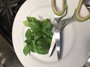 IMG_5353 Cutting Basil for your Tomato, Bacon & Pesto Tart